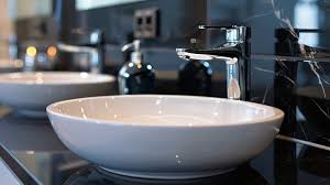 Polished bathroom sink